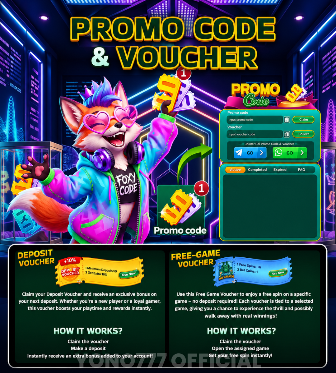 Promo code poster